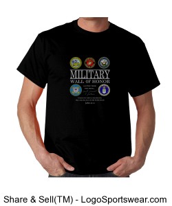 Military Wall of Honor Big and Tall T-Shirt Design Zoom